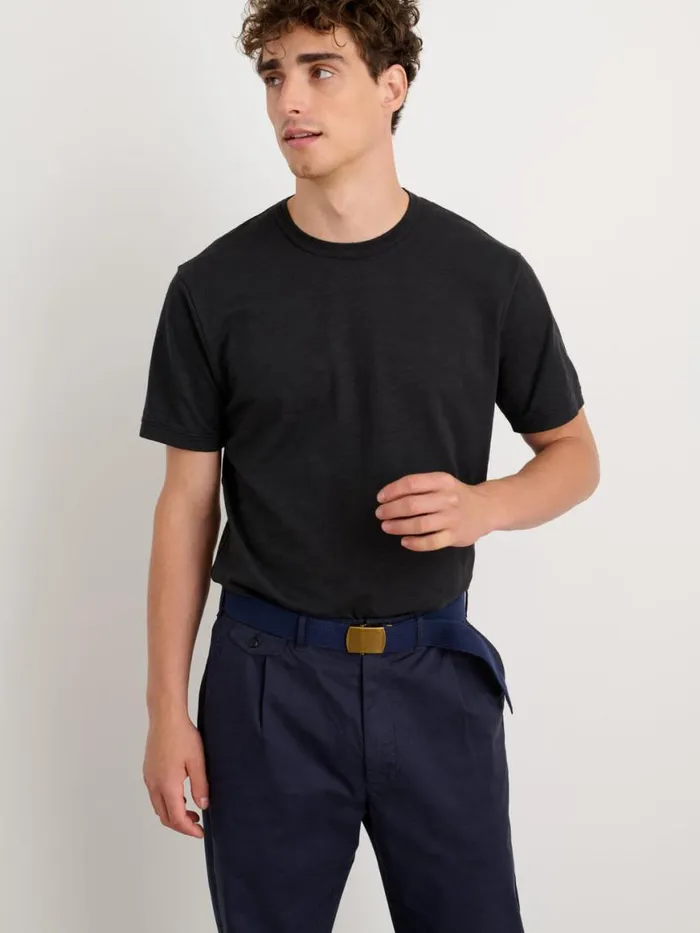 Alex Mill Standard TShirt In Slub Cotton Black Men Tees Polos
