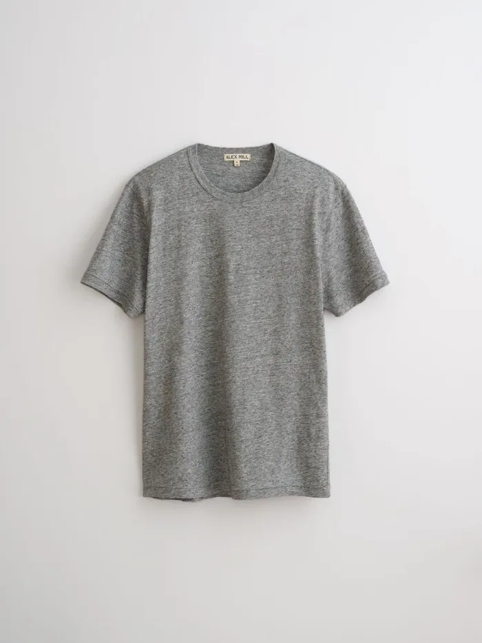 Alex Mill Standard T Shirt In Slub Cotton Heather Grey Men Tees Polos