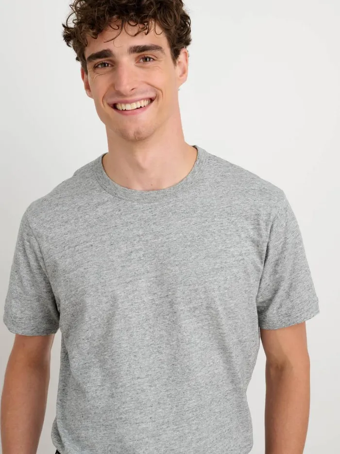 Alex Mill Standard T Shirt In Slub Cotton Heather Grey Men Tees Polos