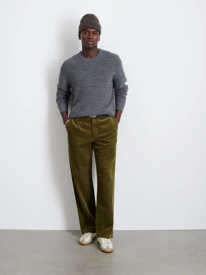 Alex Mill Straight Leg Pant In Corduroy Long Inseam Dark Olive Men Suiting Blazers