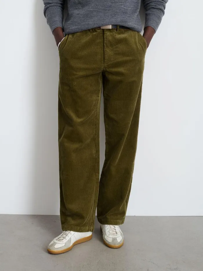 Alex Mill Straight Leg Pant In Corduroy Long Inseam Dark Olive Men Suiting Blazers