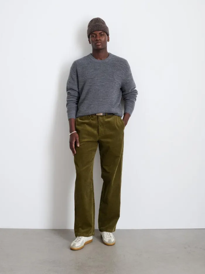 Alex Mill Straight Leg Pant In Corduroy Long Inseam Dark Olive Men Suiting Blazers