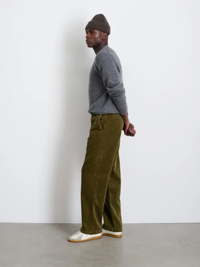 Alex Mill Straight Leg Pant In Corduroy Long Inseam Dark Olive Men Suiting Blazers