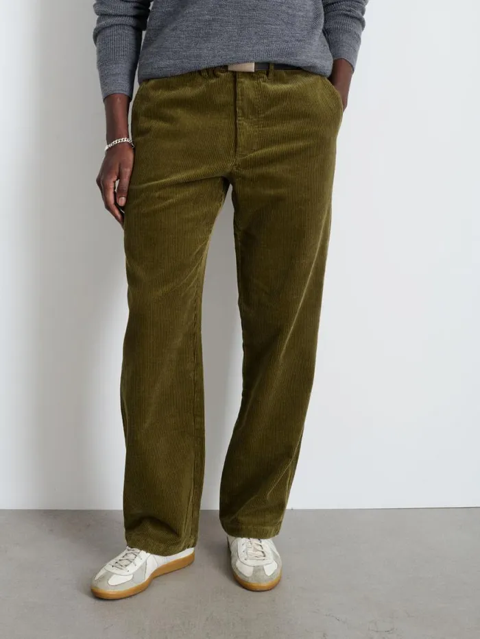 Alex Mill Straight Leg Pant In Corduroy Long Inseam Dark Olive Men Suiting Blazers
