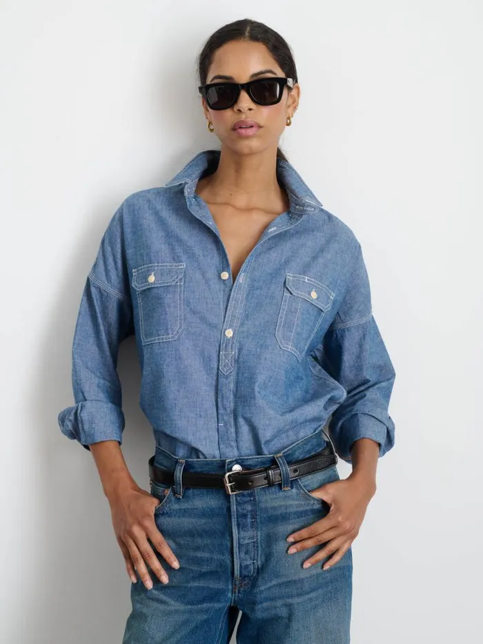 Alex Mill The Chambray Shirt Women Shirts Tops