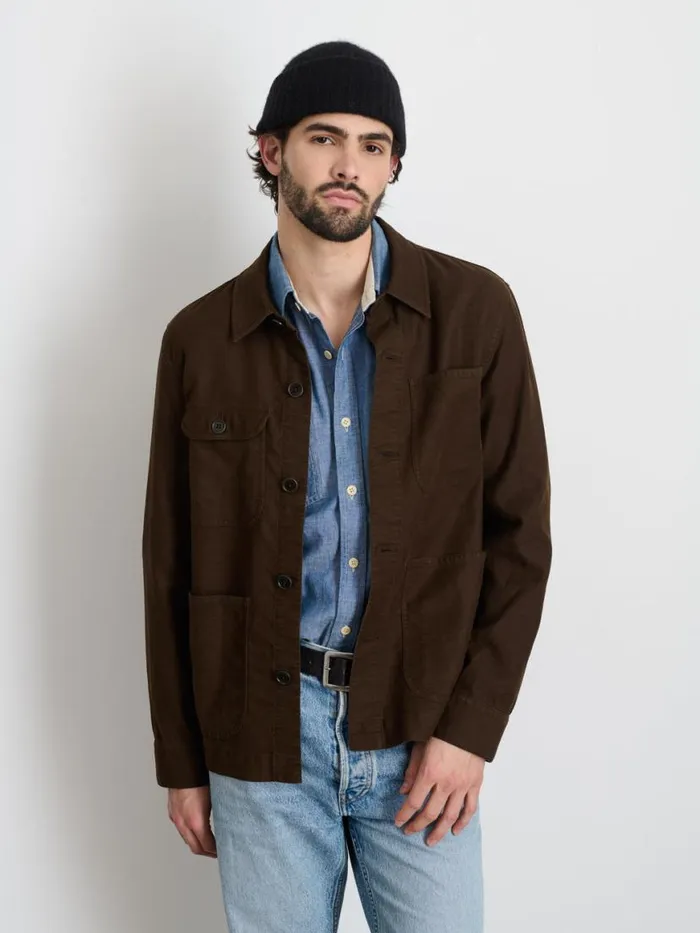 Alex Mill Work Jacket In Chamois Espresso Men Jackets Coats