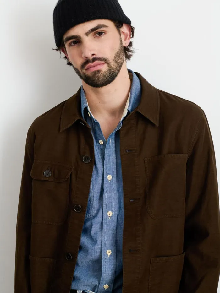 Alex Mill Work Jacket In Chamois Espresso Men Jackets Coats