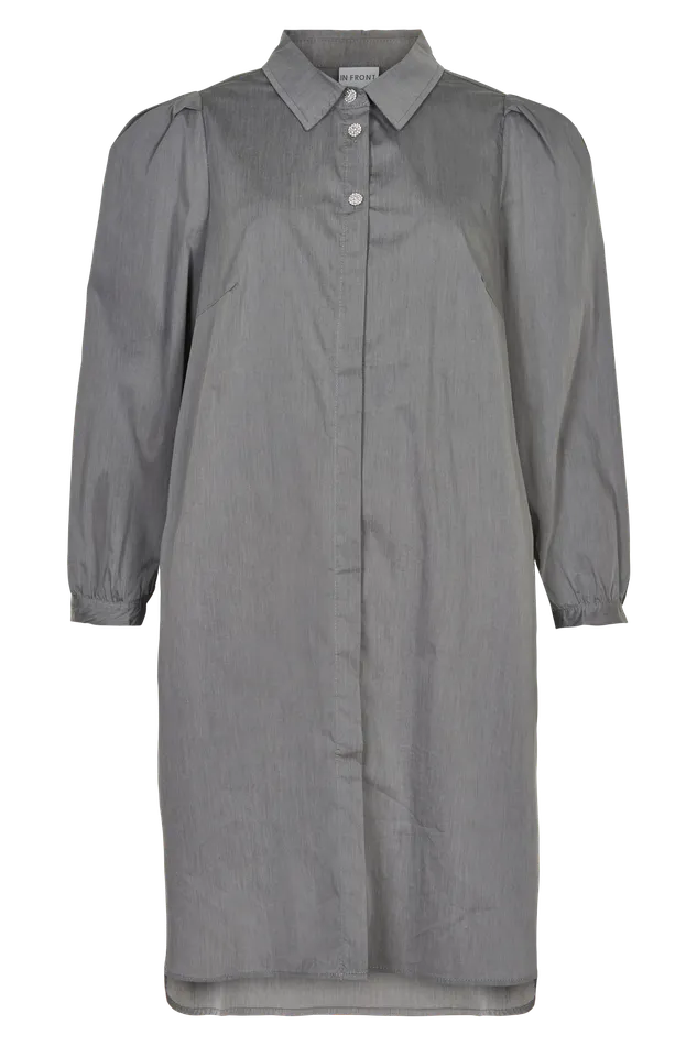 ALICIA LONG SHIRT 14588 921 Grey Women IN FRONT BLOUSES SHIRTS