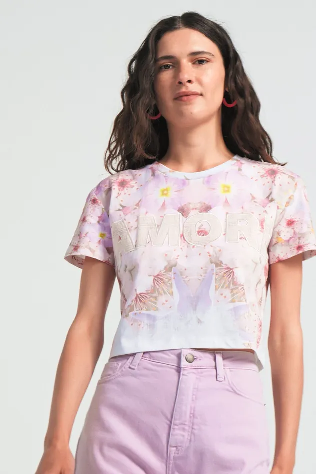Amore Cropped Tshirt Women Desigual Tshirts
