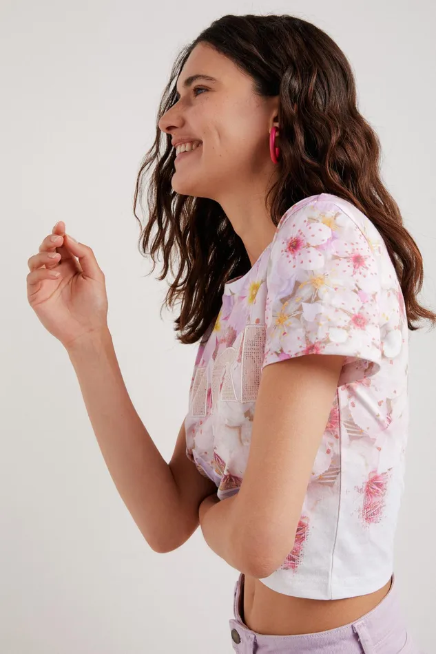 Amore Cropped Tshirt Women Desigual Tshirts