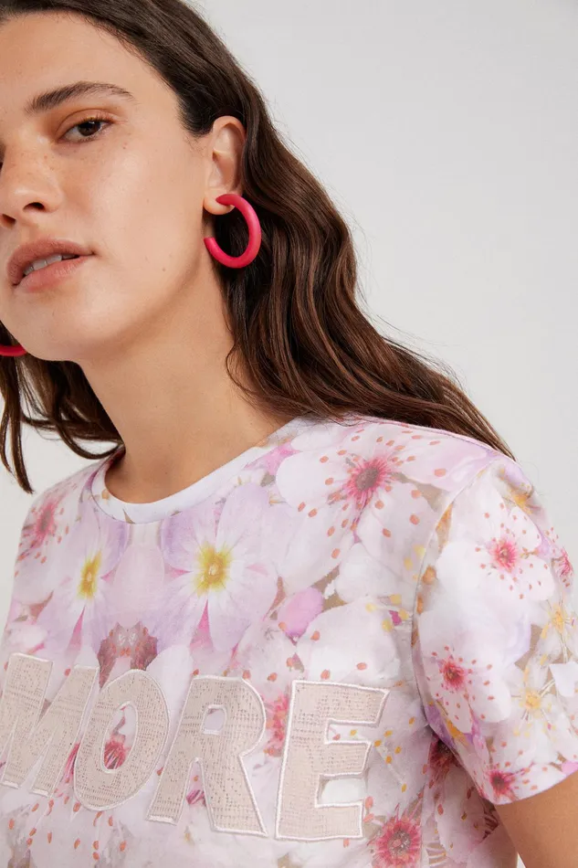 Amore Cropped Tshirt Women Desigual Tshirts