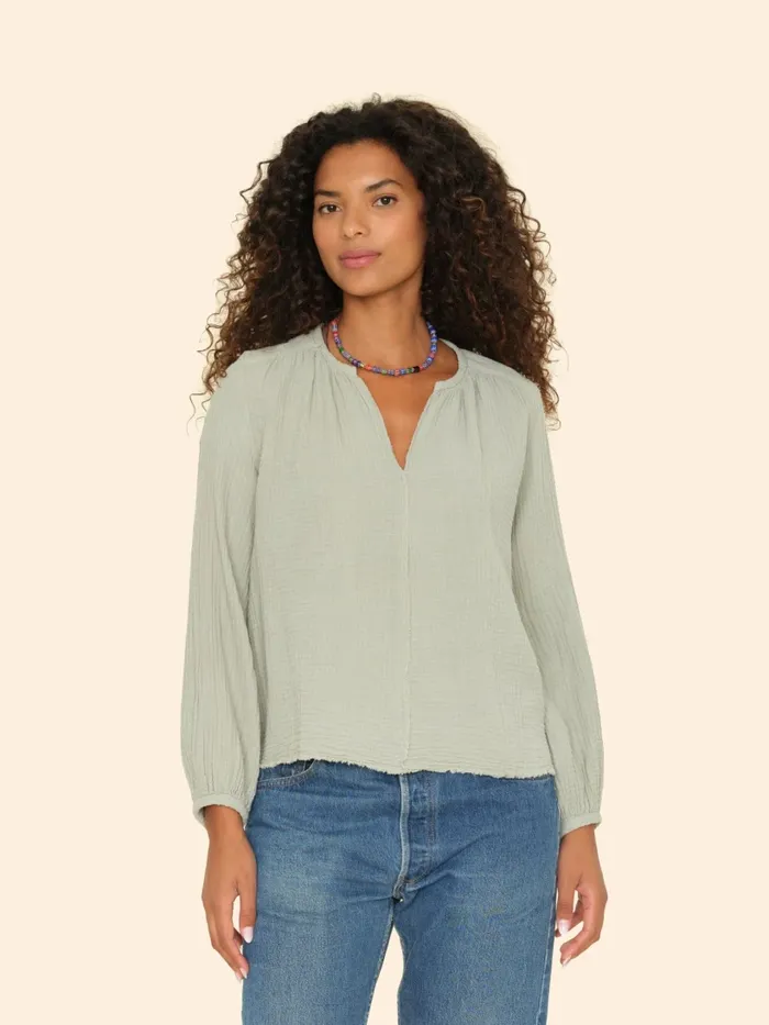 Aqua Grey Hortense Top Tops XRENA Women