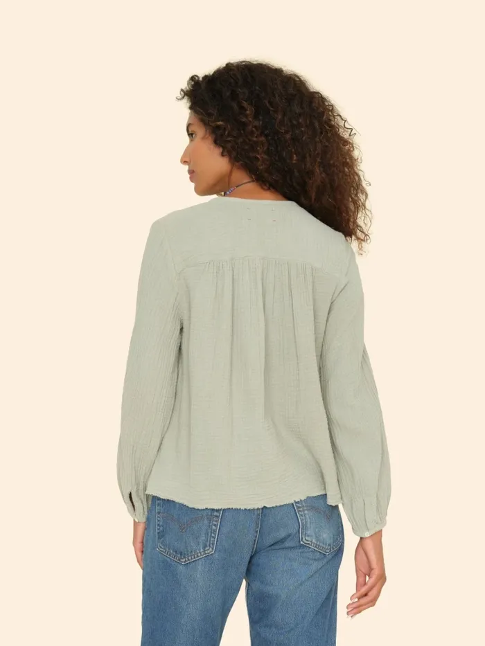 Aqua Grey Hortense Top Tops XRENA Women