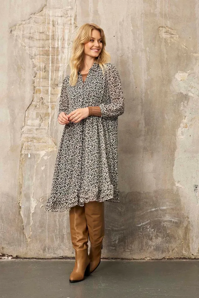 ARABELLA DRESS 15887 921 Grey 921 Women IN FRONT DRESSES