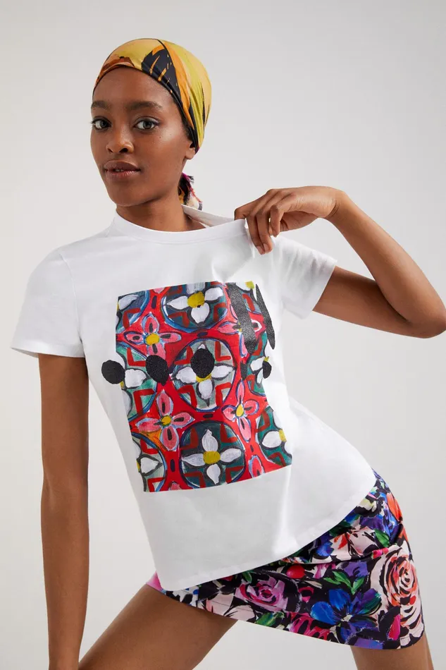 Arty Floral Tshirt Women Desigual Tshirts