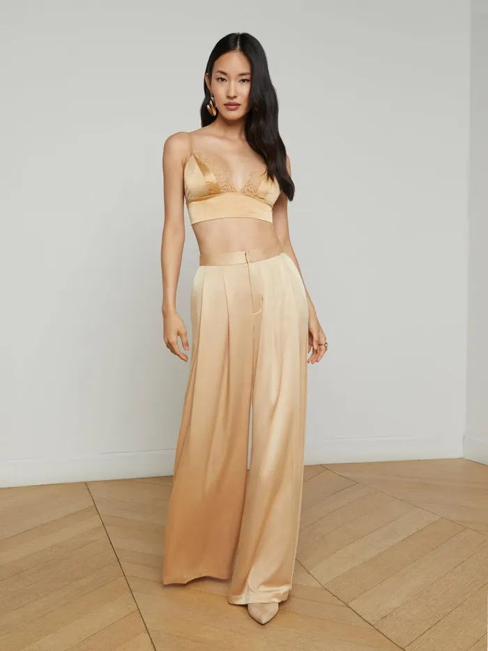 Aubrie Satin Pant Latte Women L039Agence Pants
