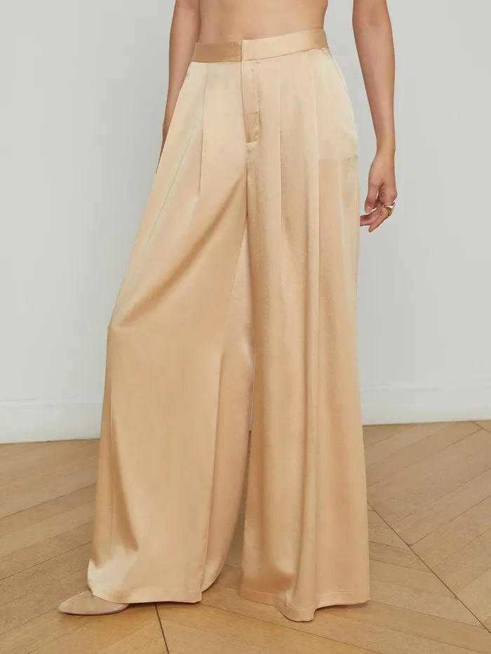 Aubrie Satin Pant Latte Women L039Agence Pants