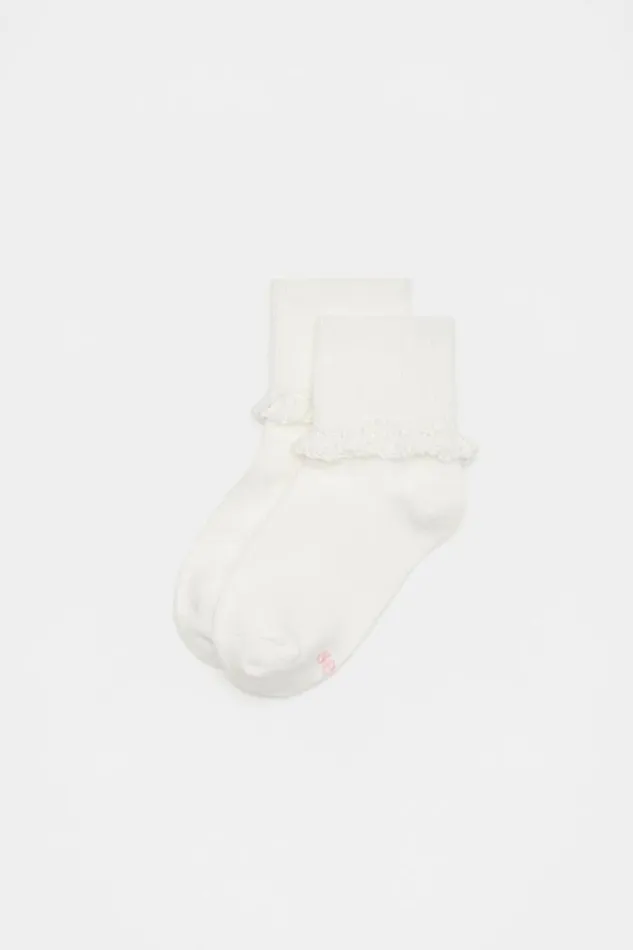 Baby Socks Seed Heritage Baby Frill Sock Vanilla
