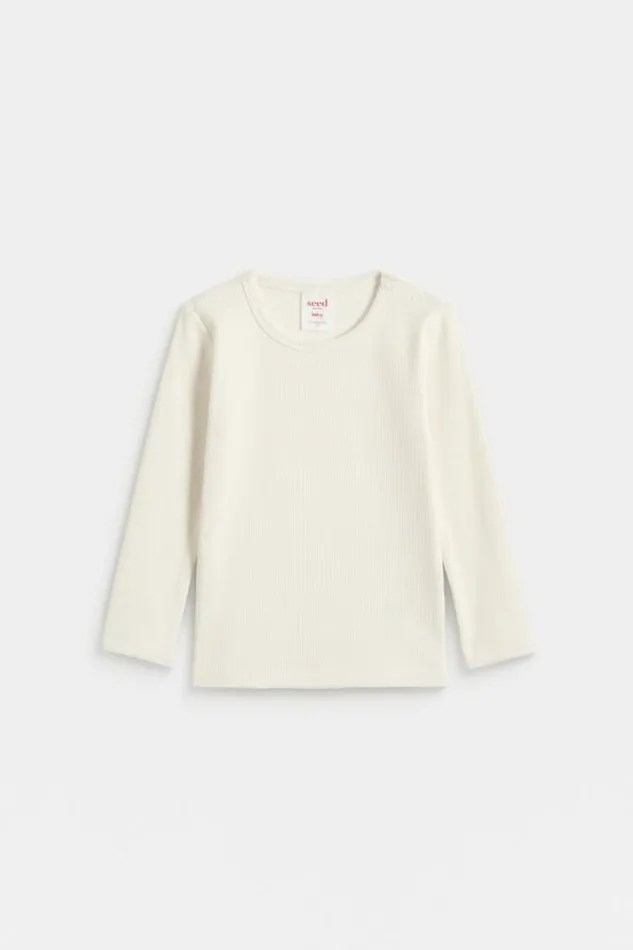 Baby TShirts and Tops Seed Heritage Core Rib Tee Classic Cream