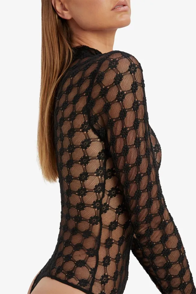 Bardot Bodysuits Women Adoni Mesh Bodysuit In Black Black