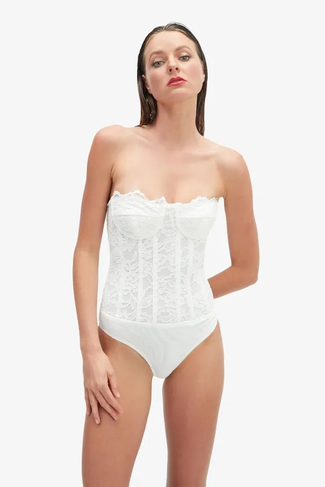 Bardot Bodysuits Women Oskar Bodysuit In Orchid White Orchid White