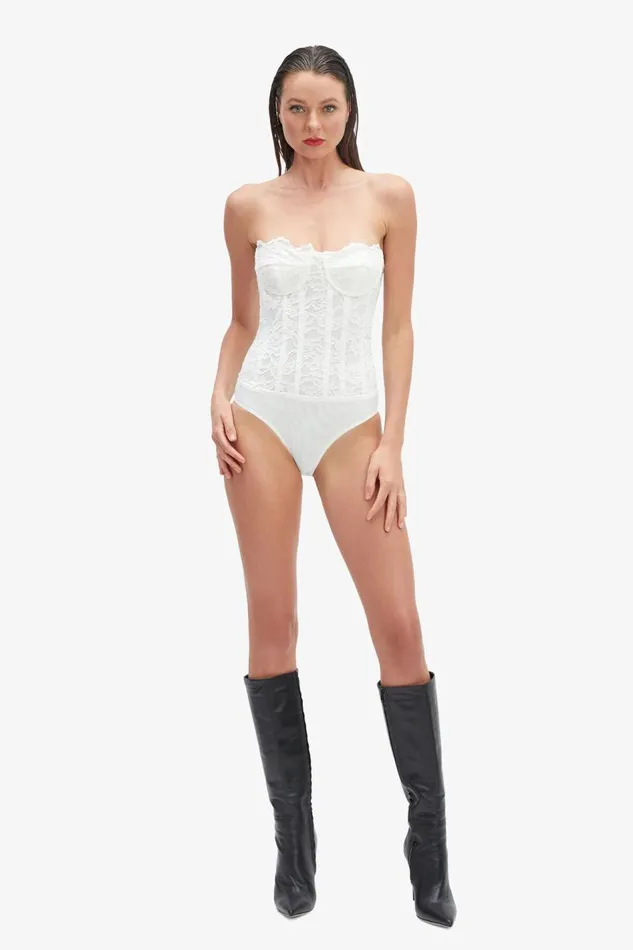 Bardot Bodysuits Women Oskar Bodysuit In Orchid White Orchid White