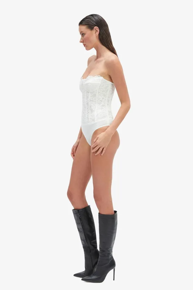Bardot Bodysuits Women Oskar Bodysuit In Orchid White Orchid White