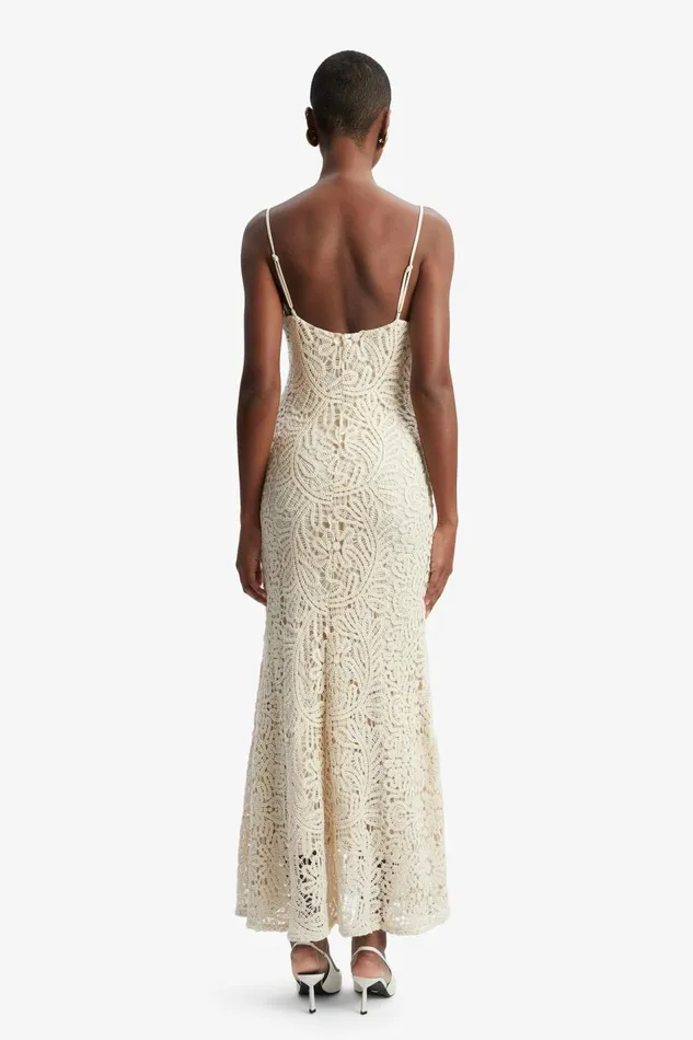 Bardot Day To Night Dresses Women Adoni Crochet Midi Dress In Lght Beige Lght Beige Bardot Day To Night Dresses Women Adoni Crochet Midi Dress In Lght Beige Lght Beige