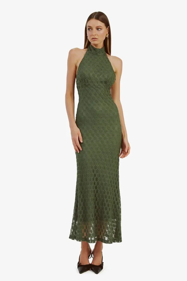 Bardot Day To Night Dresses Women Adoni Ola Lace Maxi Dress In Khaki Khaki Bardot Day To Night Dresses Women Adoni Ola Lace Maxi Dress In Khaki Khaki