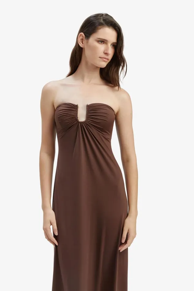 Bardot Day To Night Dresses Women Carolena Maxi Knit Dress In Chocolate Chocolate Bardot Day To Night Dresses Women Carolena Maxi Knit Dress In Chocolate Chocolate