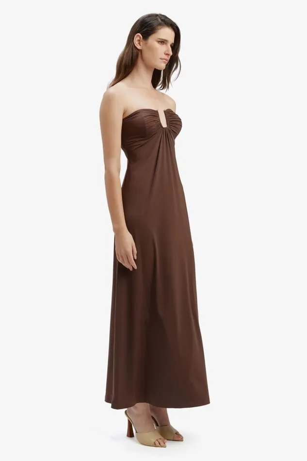 Bardot Day To Night Dresses Women Carolena Maxi Knit Dress In Chocolate Chocolate Bardot Day To Night Dresses Women Carolena Maxi Knit Dress In Chocolate Chocolate