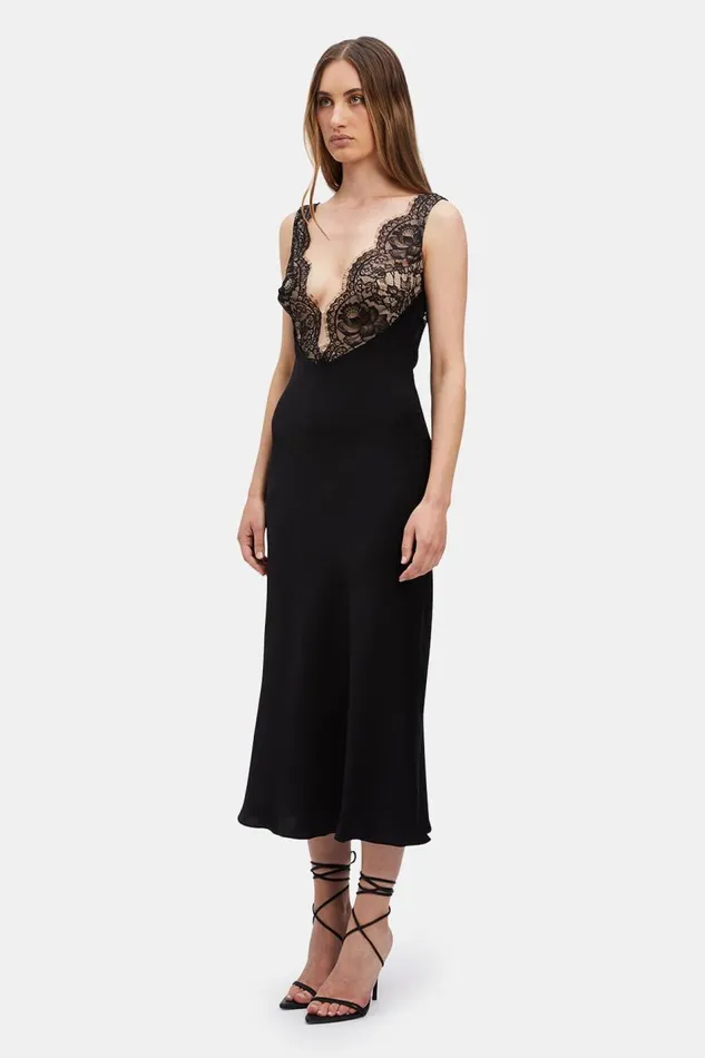 Bardot Day To Night Dresses Women Hayden Lace Slip Dress In Black Black Bardot Day To Night Dresses Women Hayden Lace Slip Dress In Black Black