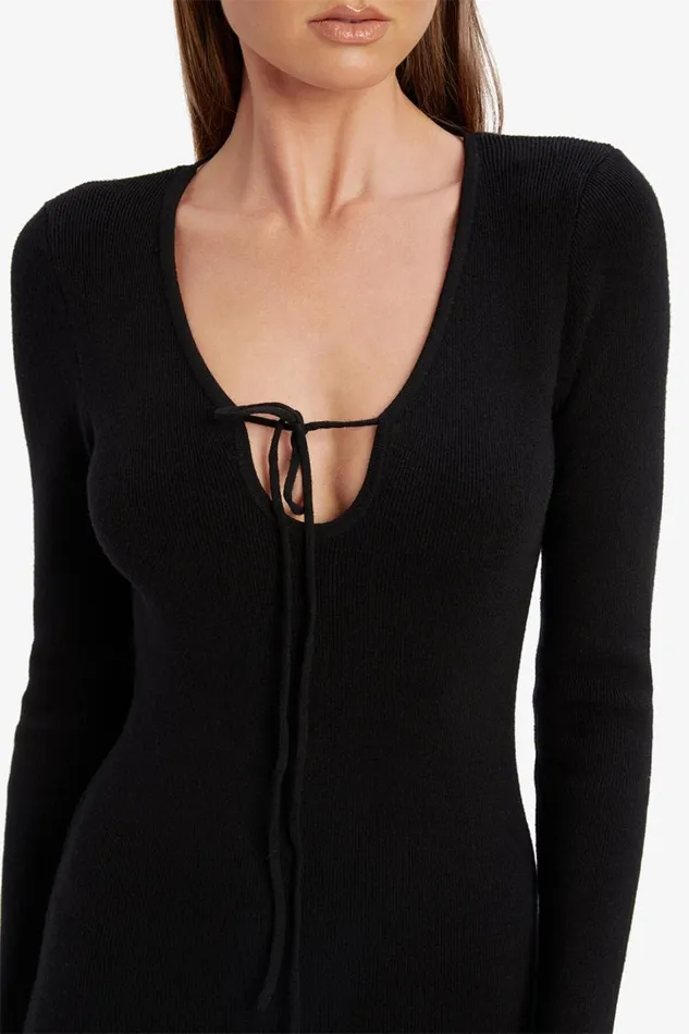 Bardot Day To Night Dresses Women Verona Knit Midi Dress In Black Black Bardot Day To Night Dresses Women Verona Knit Midi Dress In Black Black