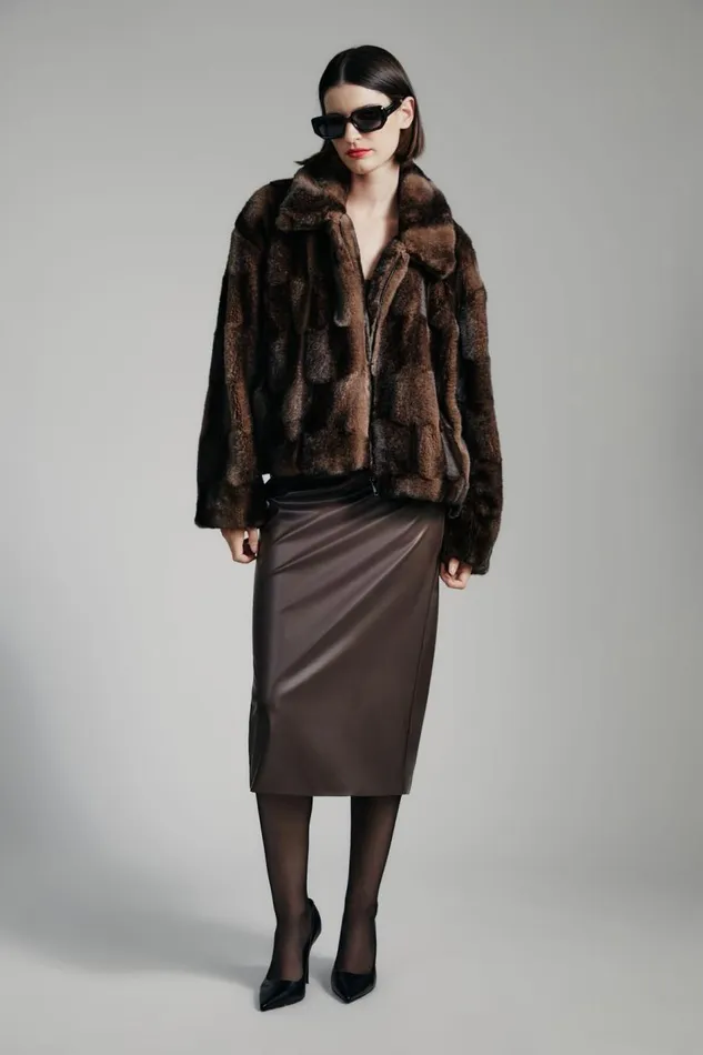 Bardot Jackets Women Sylvie Zip Faux Fur Jacket In Dark Chocolate Dark Chocolate Bardot Jackets Women Sylvie Zip Faux Fur Jacket In Dark Chocolate Dark Chocolate