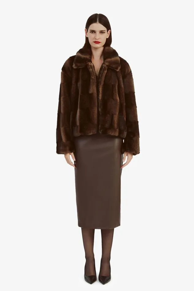 Bardot Jackets Women Sylvie Zip Faux Fur Jacket In Dark Chocolate Dark Chocolate Bardot Jackets Women Sylvie Zip Faux Fur Jacket In Dark Chocolate Dark Chocolate