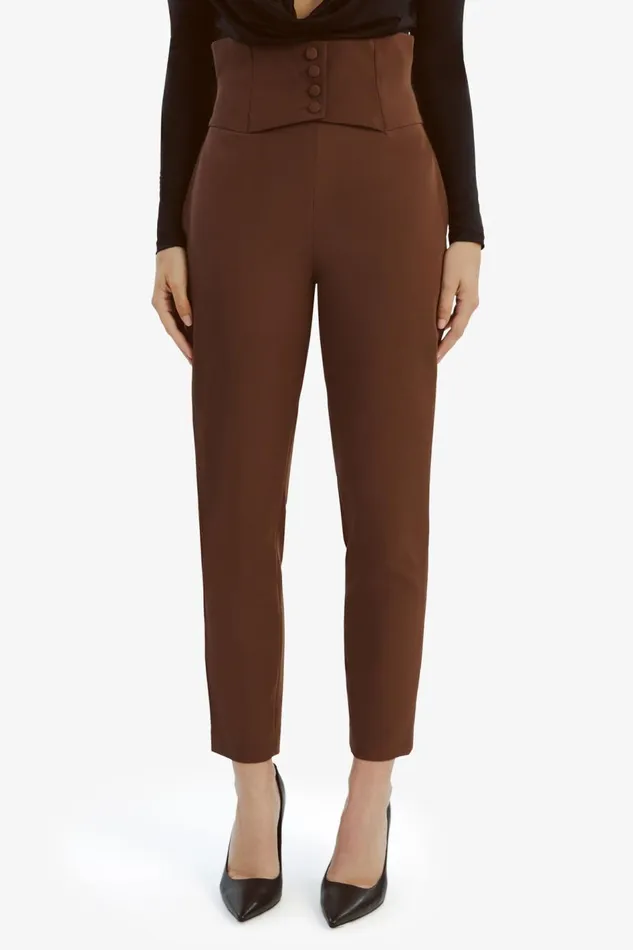 Bardot Pants Women Corset Pant In Chocolate Chocolate