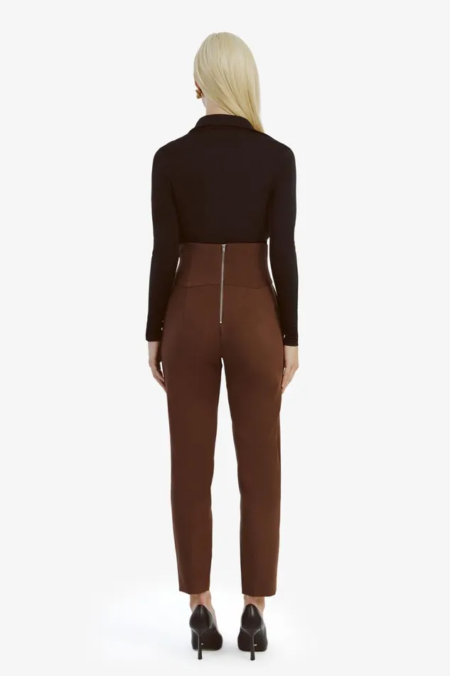 Bardot Pants Women Corset Pant In Chocolate Chocolate