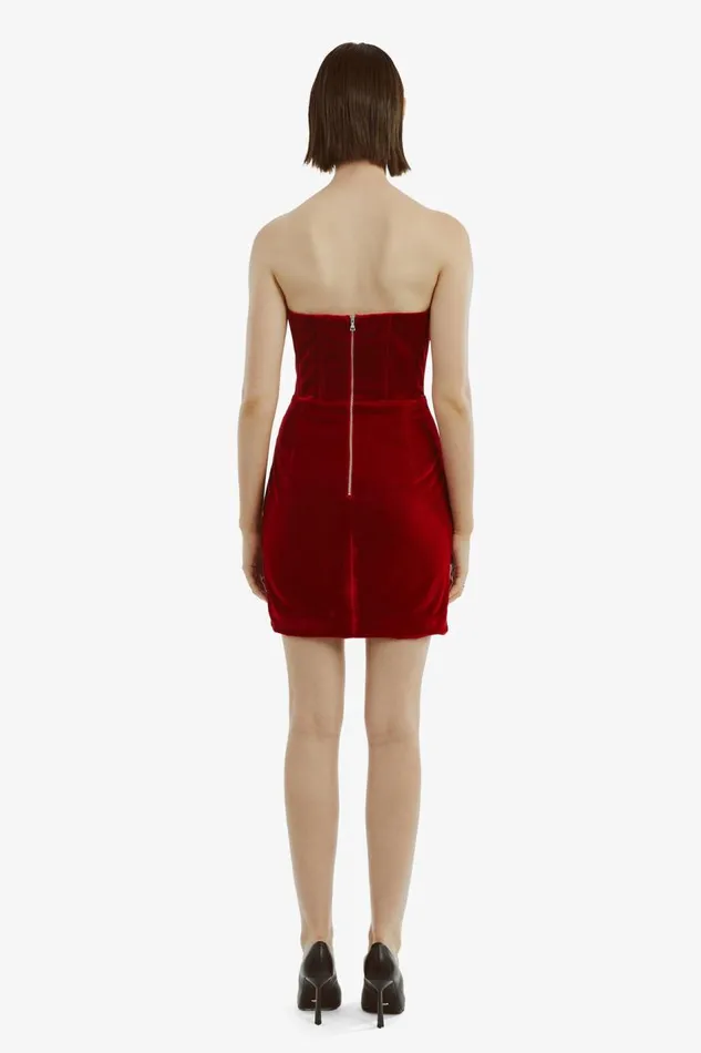 Bardot Party Dresses Women Claudette Mini Dress In Deep Red Deep Red Bardot Party Dresses Women Claudette Mini Dress In Deep Red Deep Red