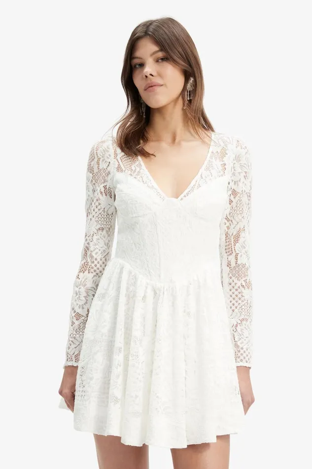 Bardot Party Dresses Women Ellie Lace Corset Dress In Ivory Ivory Bardot Party Dresses Women Ellie Lace Corset Dress In Ivory Ivory