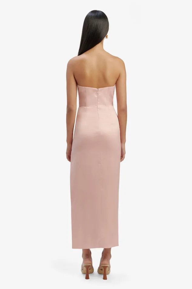 Bardot Party Dresses Women Everlasting Satin Midi Dress In Soft Pink Soft Pink Bardot Party Dresses Women Everlasting Satin Midi Dress In Soft Pink Soft Pink