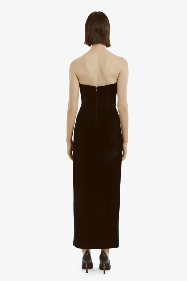 Bardot Party Dresses Women Everlasting Velour Midi Dress In Emerald Gr Emerald Gr Bardot Party Dresses Women Everlasting Velour Midi Dress In Emerald Gr Emerald Gr