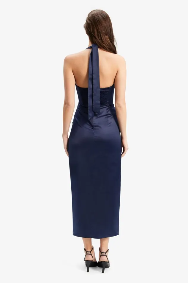 Bardot Party Dresses Women Lorelai Midi Dress In Navy Navy Bardot Party Dresses Women Lorelai Midi Dress In Navy Navy