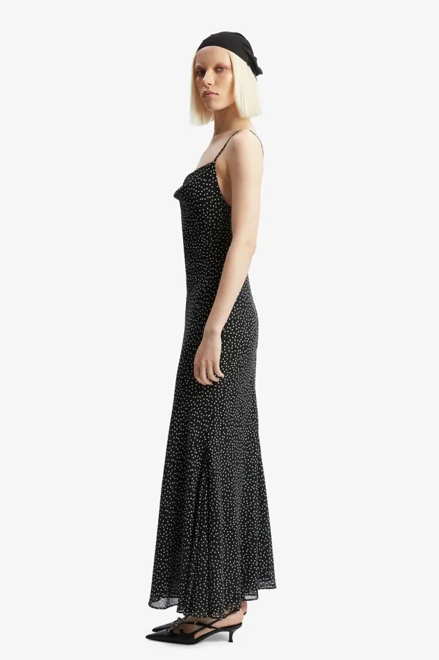 Bardot Party Dresses Women Monroe Cowl Neck Maxi Dress In Black Spot Black Spot Bardot Party Dresses Women Monroe Cowl Neck Maxi Dress In Black Spot Black Spot