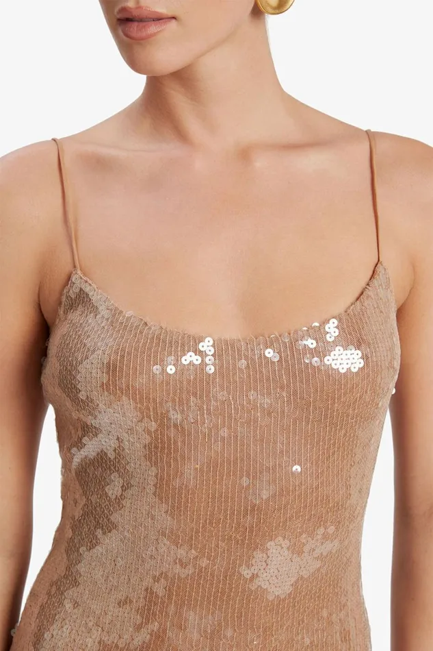 Bardot Party Dresses Women Ramira Sequin Maxi Dress In Nude Nude Bardot Party Dresses Women Ramira Sequin Maxi Dress In Nude Nude