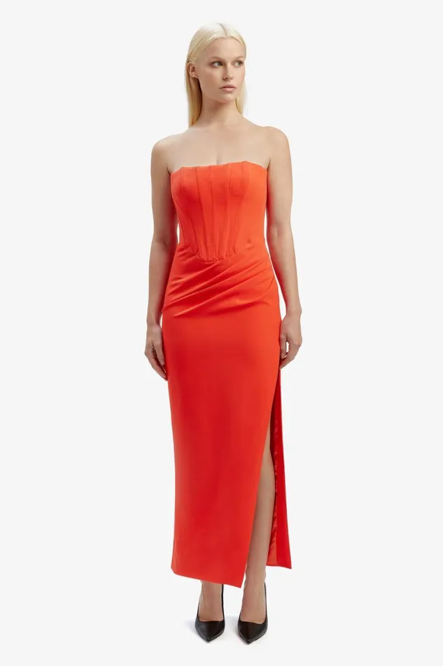 Bardot Party Dresses Women Saira Midi Dress In Orange Sorbet Orange Sorbet Bardot Party Dresses Women Saira Midi Dress In Orange Sorbet Orange Sorbet