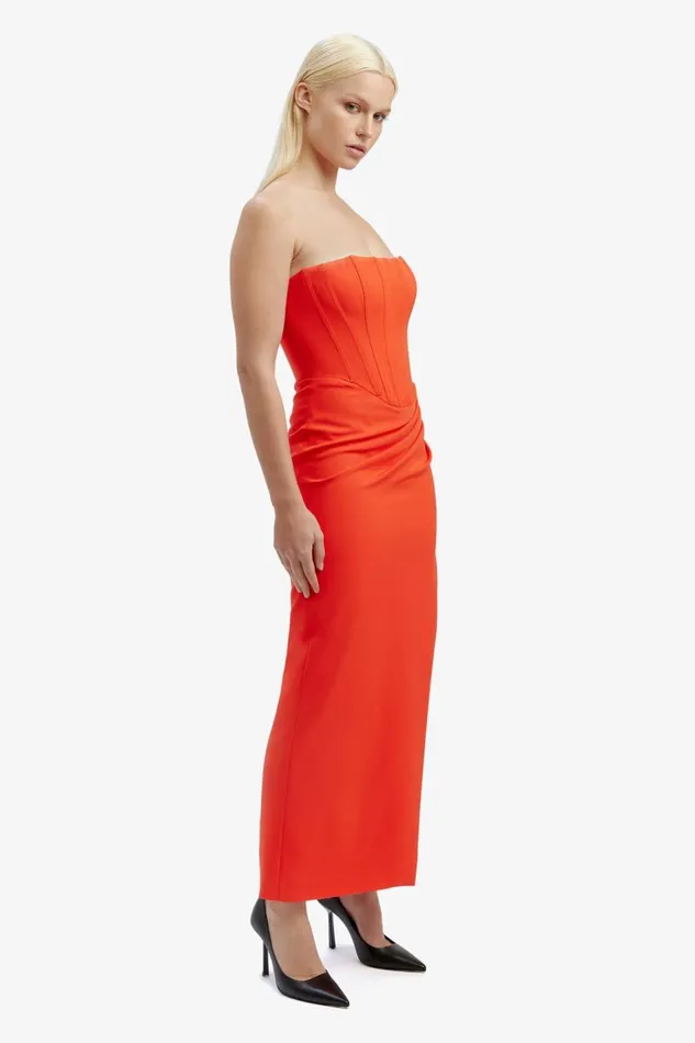 Bardot Party Dresses Women Saira Midi Dress In Orange Sorbet Orange Sorbet Bardot Party Dresses Women Saira Midi Dress In Orange Sorbet Orange Sorbet