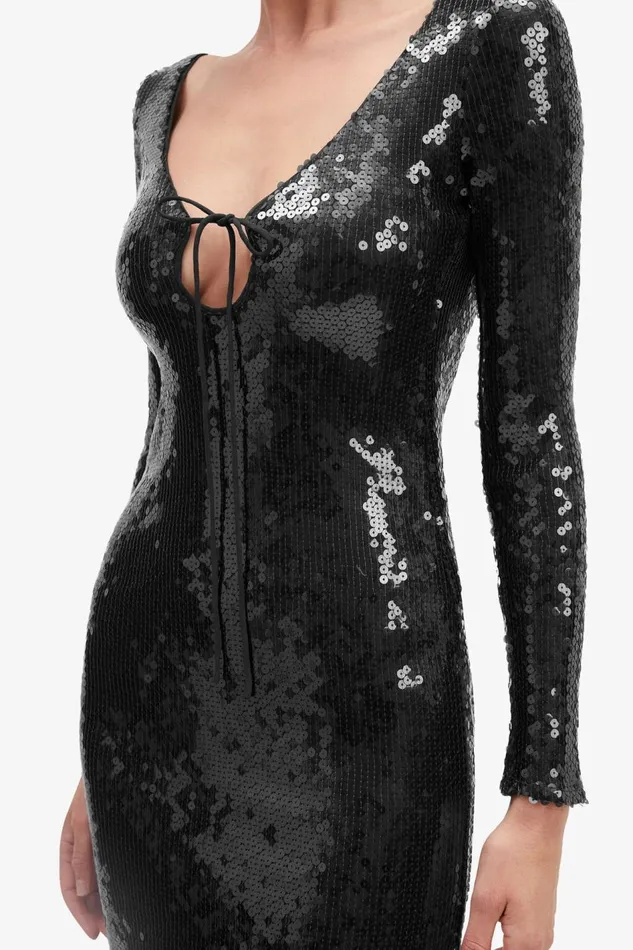 Bardot Party Dresses Women Verona Sequin Maxi Dress In Black Black Bardot Party Dresses Women Verona Sequin Maxi Dress In Black Black