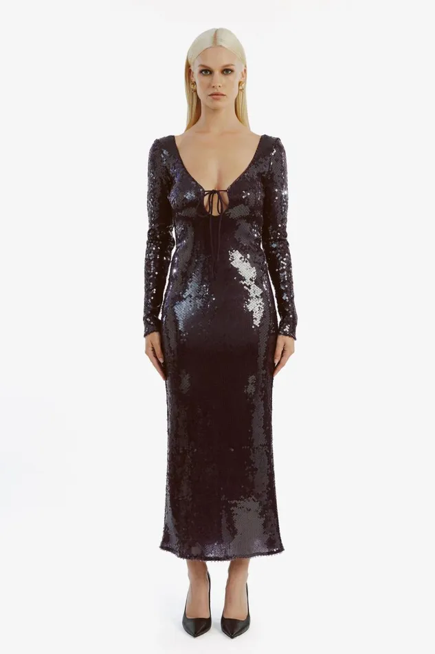 Bardot Party Dresses Women Verona Sequin Maxi Dress In Purple Purple Bardot Party Dresses Women Verona Sequin Maxi Dress In Purple Purple