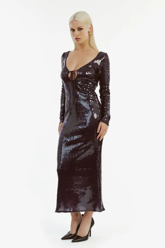 Bardot Party Dresses Women Verona Sequin Maxi Dress In Purple Purple Bardot Party Dresses Women Verona Sequin Maxi Dress In Purple Purple