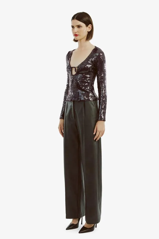 Bardot Party Dresses Women Verona Sequin Top In Purple Purple
